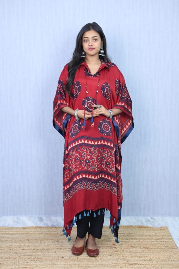 Modal Silk Kaftan – Ajrakhiya Collection