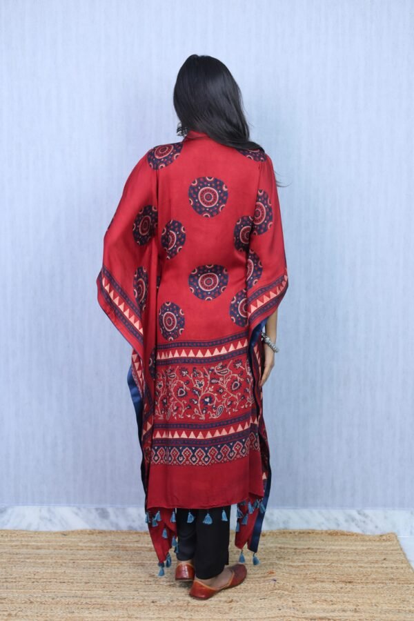 Modal Silk Kaftan – Ajrakhiya Collection - Image 3