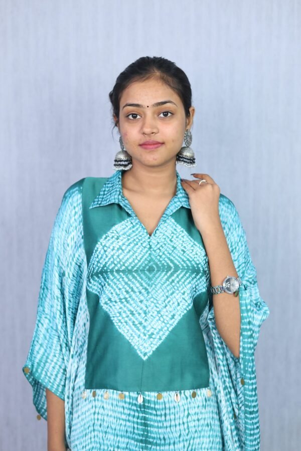 Modal Silk Kaftan – Ajrakhiya Collection - Image 3