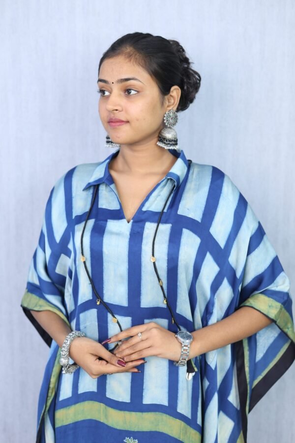 Modal Silk Kaftan – Ajrakhiya Collection - Image 2