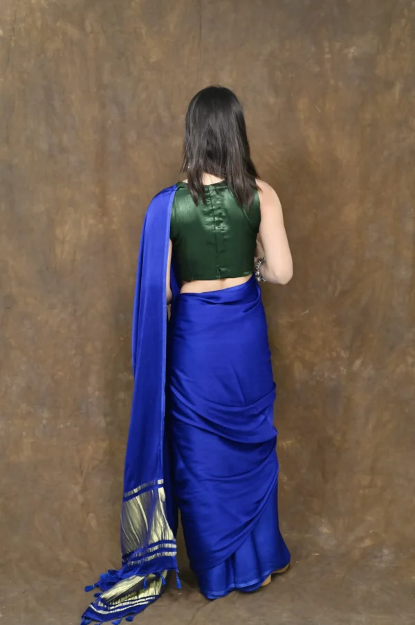 Lagdi Patta Zari Border Saree - Image 3