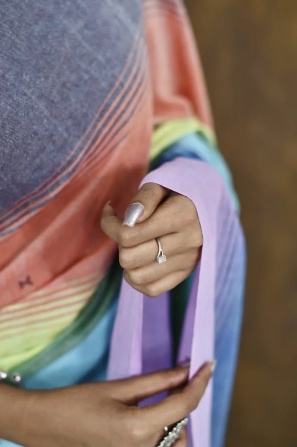 Kala Cotton Multi Colour Bhujodi Saree - Image 3